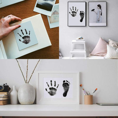 Inkless baby hand & footprint ink pad with 2 papers