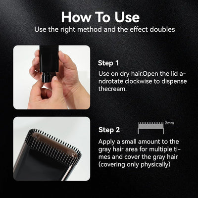 Instant Hair Color Stick with Built-In Comb