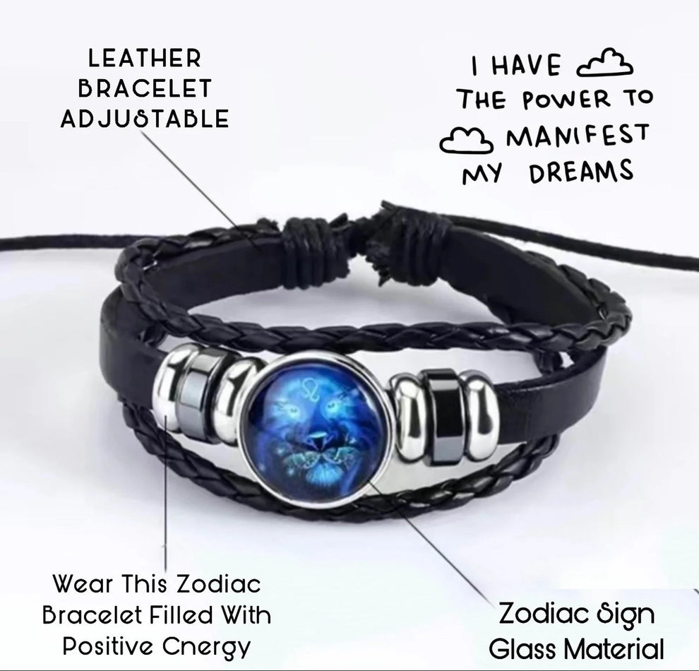 Adjustable Zodiac Sign Manifestation Bracelet