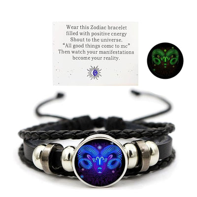 Adjustable Zodiac Sign Manifestation Bracelet
